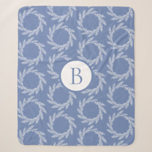 Bauernhof Land Weiße Weizenwüsten   Monogramm Sherpadecke