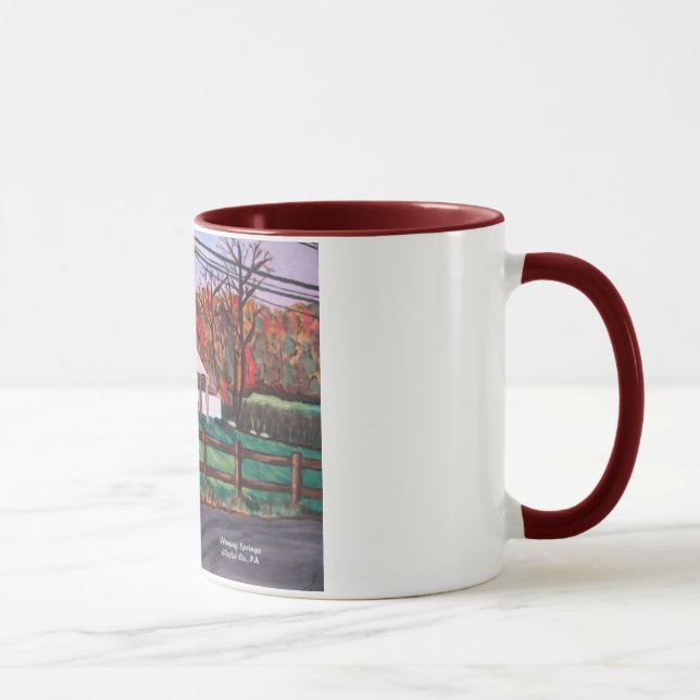 Bauernhof-LandschaftsTasse Tasse (Rechts)