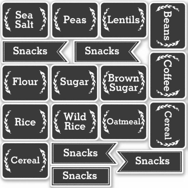 Bauernhof Laurels & Black Pantry Storage Label (Vorderseite)