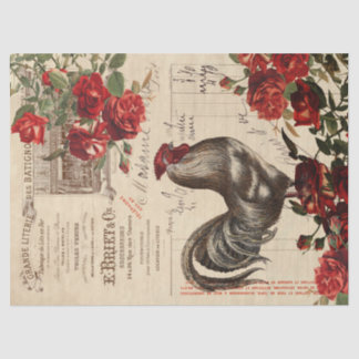 Bauernhof Rose Decoupage Ephemera Tissu Seidenpapier