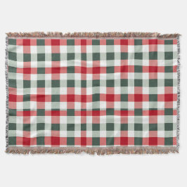 Bauernhof Rot, Weiß, Grün Gingham Karo Blanket Decke