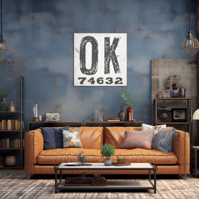 Bauernhof Rustikaler Staat Zip Code Oklahoma Leinwanddruck (Von Creator hochgeladen)