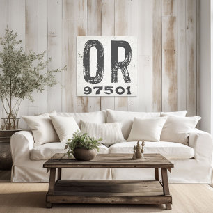 Bauernhof Rustikaler Staat Zip Code Oregon Leinwanddruck