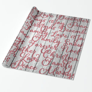 Bauernhof Rustikales Holz mit Schriftzeichen Geschenkpapier