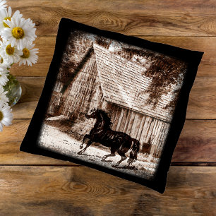 Bauernhof Rustikales Pferd Kissen