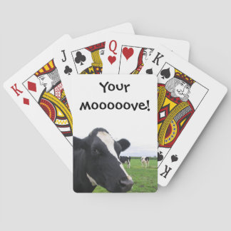 Bauernhof-Scheunen-Tier-Vieh lustige Kuh-MOO Spielkarten