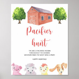 Bauernhof - Schnuller Jagd Poster