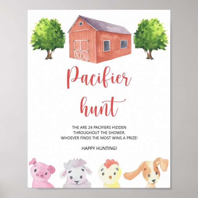 Bauernhof - Schnuller Jagd Poster (Vorne)