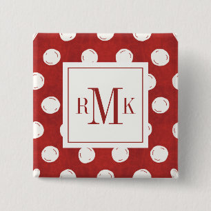 Bauernhof-Schritt des Monogramm- Otomi Button