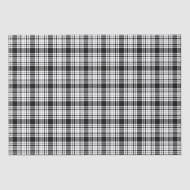 Bauernhof Schwarz-weißes kariertes monochromes Mus Seidenpapier (Vorderseite)