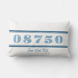 Bauernhof Sea Girt Beach Town Custom Zip Code Lum Lendenkissen