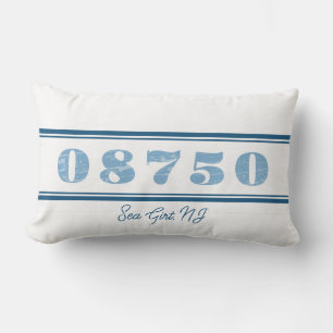Bauernhof Sea Girt Beach Town Custom Zip Code Lum Lendenkissen