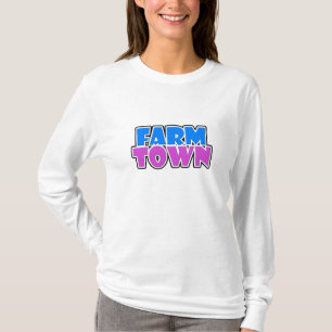 Bauernhof-Stadtlanges Hülsen-Shirt T-Shirt