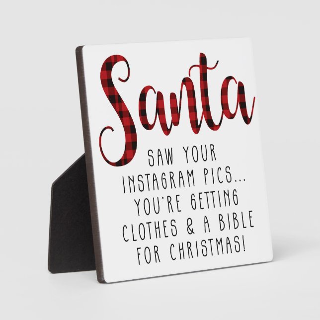 Bauernhof Stil Funny Christmas Geschenk Fotoplatte (Vorderseite)