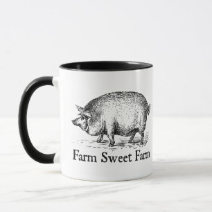 Bauernhof-süßer Bauernhof-Vintage Tasse