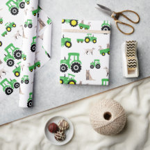 Bauernhof-Thema-Traktor-Geschenkverpackungspapier