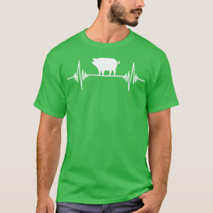 Bauernhof-Tier-Bauer Herzschlag-Geschenk Schwein T-Shirt