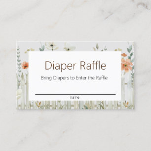 Bauernhof-Tiere Traktor Windel-Raffle-Karte Visitenkarte