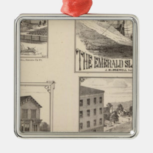 Bauernhof und Wasserwerk in Hydeville Silbernes Ornament