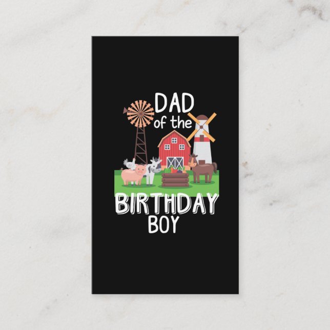 Bauernhof Vater Birthday Boy Mutter Tierliebhaber  Visitenkarte (Vorderseite)