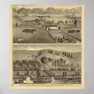 Bauernhof von SA Cockayne nahe Moundsville Poster