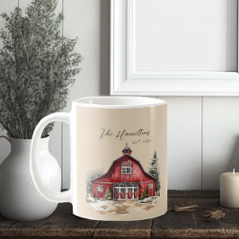 Bauernhof Wasserfarben Stall Land Custom Kaffeetasse