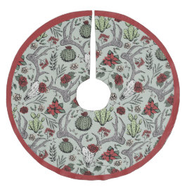 Bauernhof Weihnachten Blumentauber Schädel Antler Polyester Weihnachtsbaumdecke