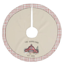 Bauernhof Weihnachten Weihnachten Polyester Weihnachtsbaumdecke