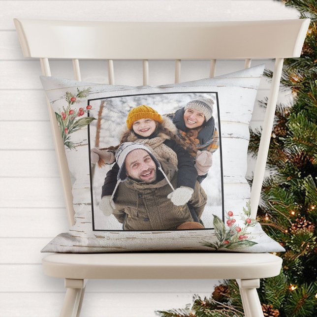 Bauernhof Weihnachten Winter Berry Foto Kissen (Von Creator hochgeladen)