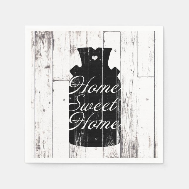 Bauernhof Weißholz Rustikales Milchjug Zuhause Swe Serviette (Vorderseite)