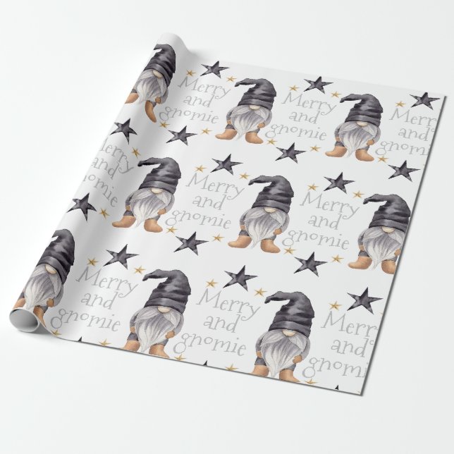 Bauernhof Winter Wasserfarbengenom zu Weihnachten Geschenkpapier (Ungerollt)