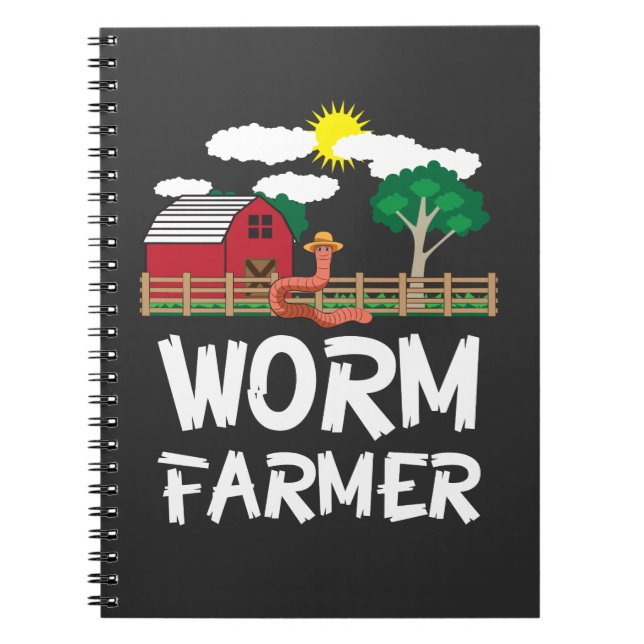 Bauernhof-Wurm, der die Landwirtschaft - Notizblock (Vorderseite)