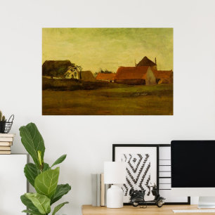 Bauernhöfe in Loosduinen Den Haag von Vincent van Poster