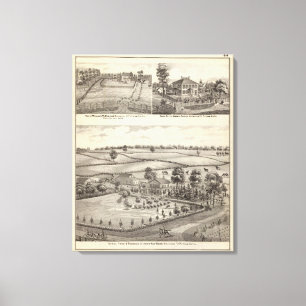 Bauernhöfe und Wohnsitze in der Magnolie Leinwanddruck