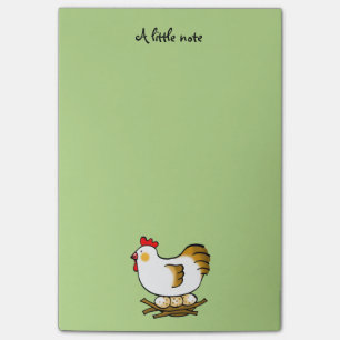 Bauernhofhuhn und -eier post-it klebezettel