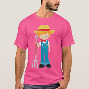 Bauernhofjunge, Süßer Junge, Oranges Haar, Bauernj T-Shirt