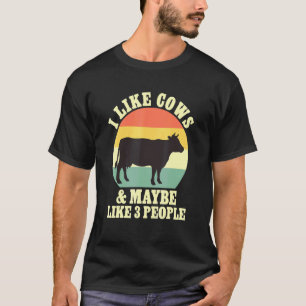 Bauernhofkuh Ich mag Kühe und vielleicht mögen 3 L T-Shirt
