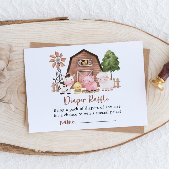 Bauernhoftiere, Süße Tiere, Scheune, Windelraffel Begleitkarte (Von Creator hochgeladen)