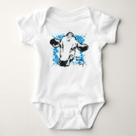Bauernjunge Blue Cow Baby Bodysuit Strampler