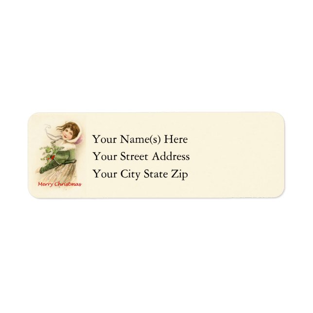 Bauernmädchen mit Weihnachtskorb Vintag (Vorne)