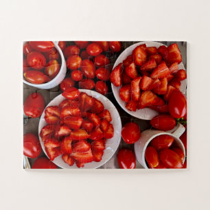 Bauernmarkt-Atmosphäre   Erdbeeren & Roma-Tomaten 