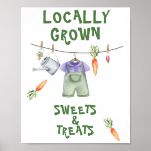 Bauernmarkt-Baby-Party - Süßigkeiten und Leckereie Poster