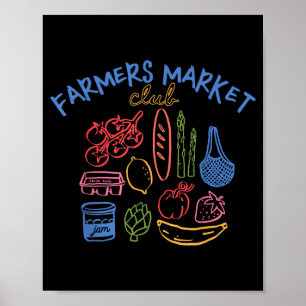 Bauernmarkt Obst Gemüse Ästhetik Foodie Poster