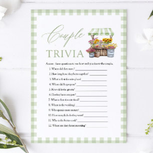 Bauernmarkt-Paar-Trivia-Brautabschiedsspiel Einladung