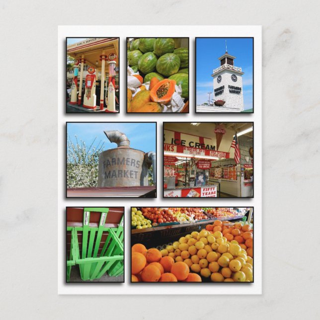 Bauernmarkt Postkarte (Vorderseite)