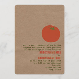 Bauernmarkt Thema Hochzeit Einladung | Tomaten