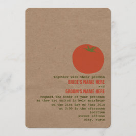 Bauernmarkt Thema Hochzeit Einladung | Tomaten