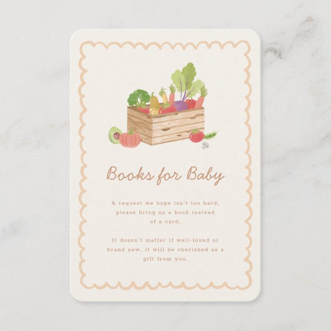 Bauernmarkt Veggies Bücher für Baby Begleitkarte (Vorderseite)