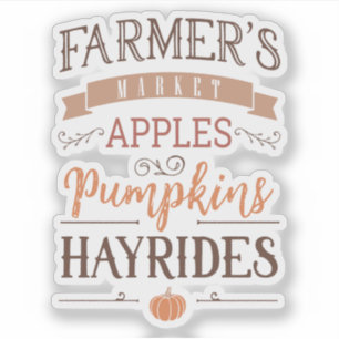 Bauernmarktäpfel Pumpkins Hayrides Custom Aufkleber
