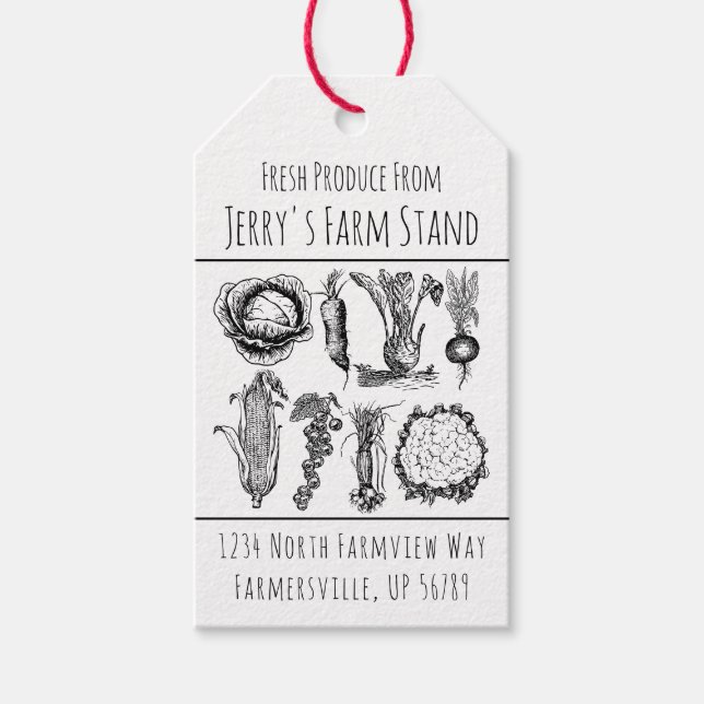 "Bauernmarktwerbung Geschenkanhänger (Vorderseite)